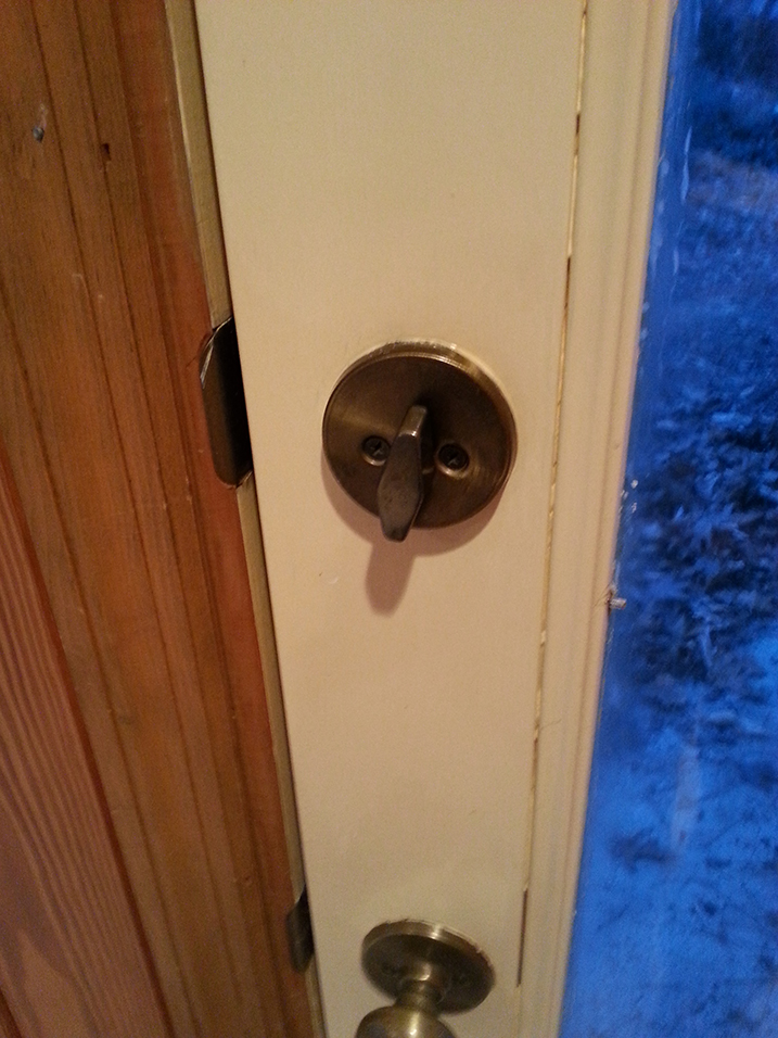 Dirty doors after being cleaned with Krud Kutter