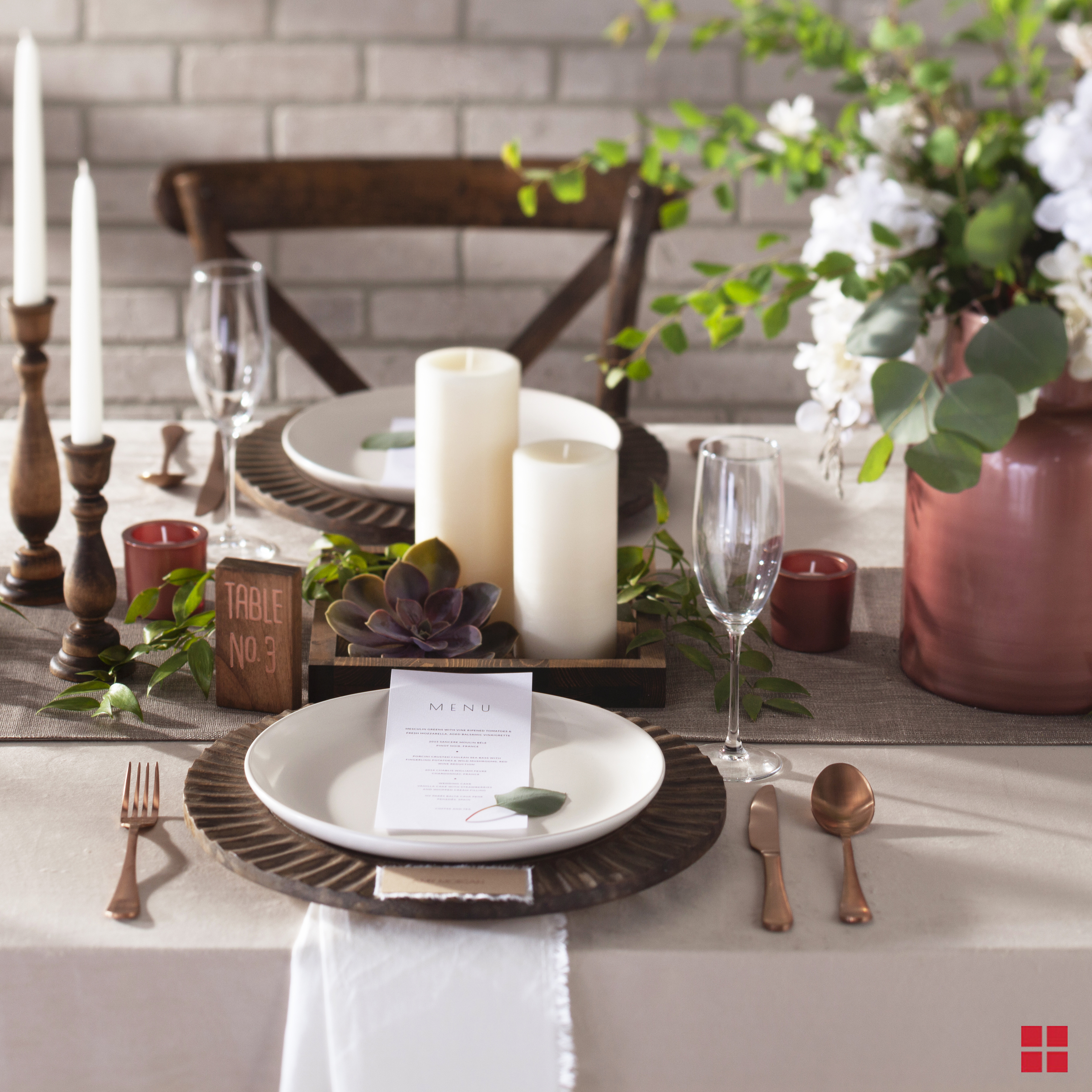 Wood Stain Plate Chargers