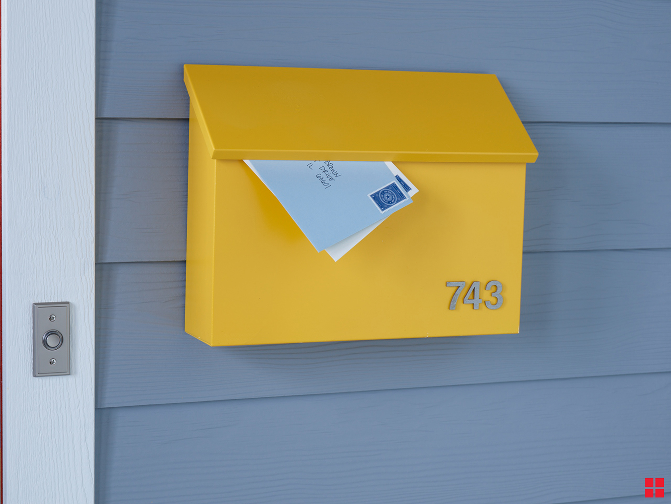 Sunburst Yellow Mailbox