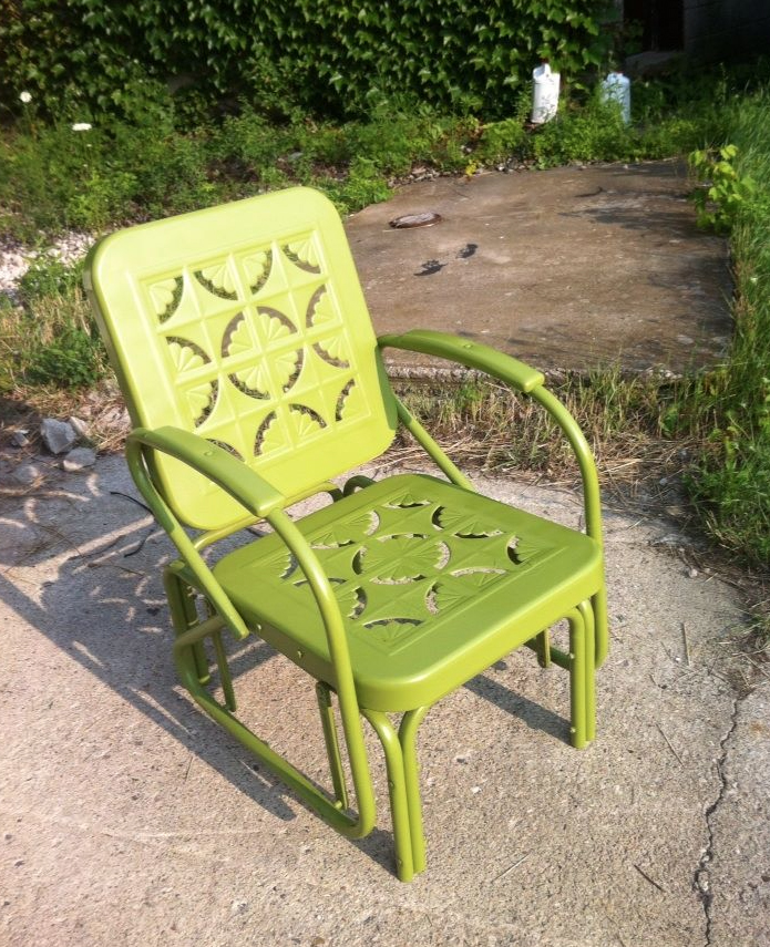Vintage Glider Painted