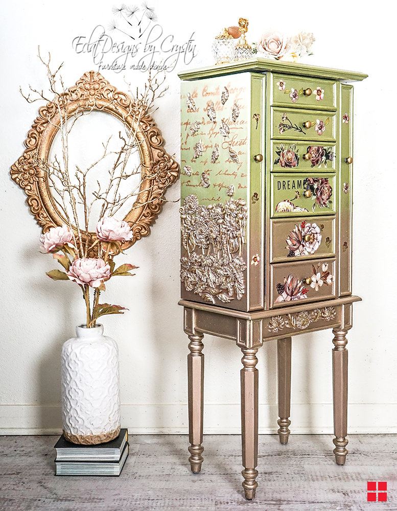 Painted Jewelry Armoire 