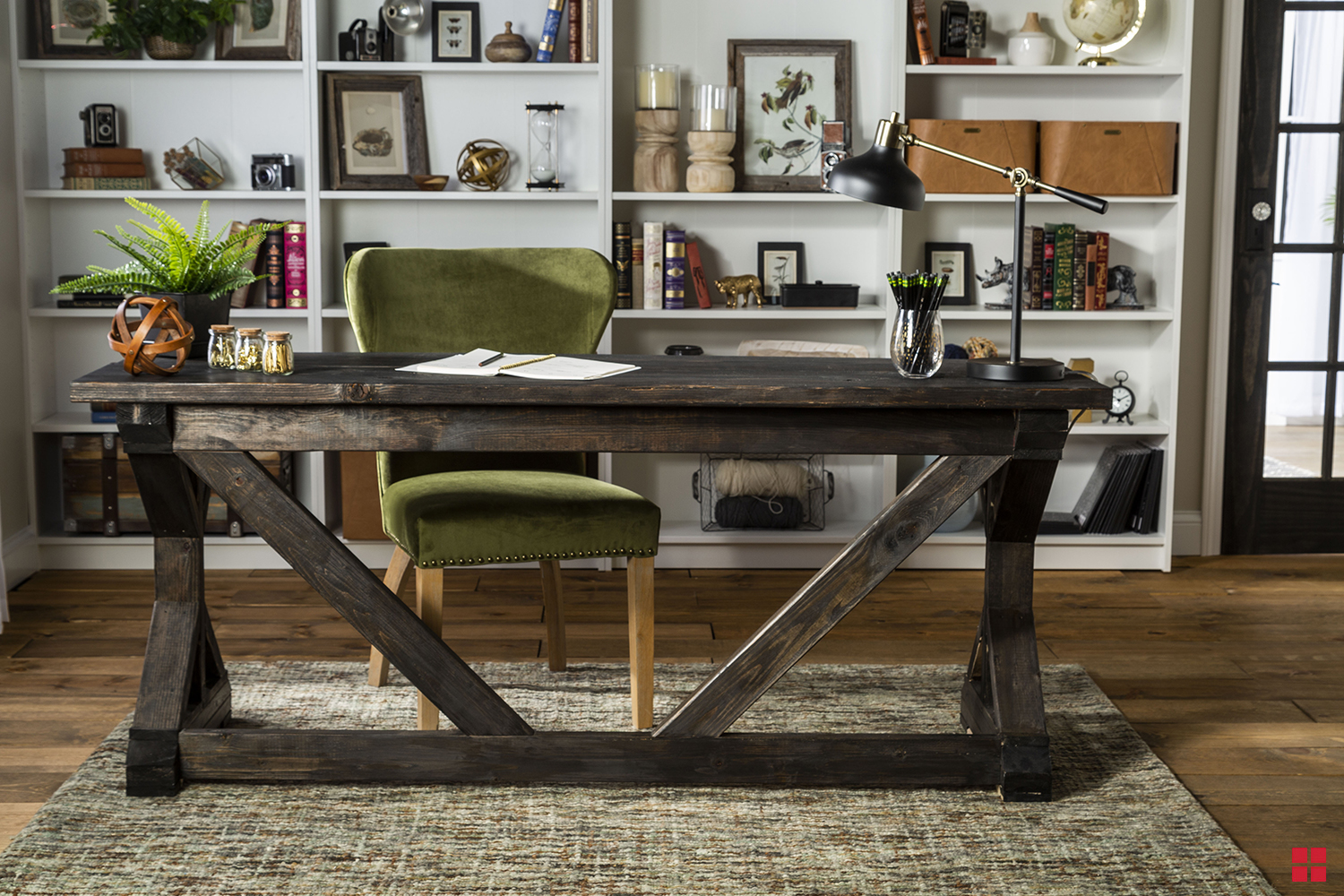 Charred Wood Desk 
