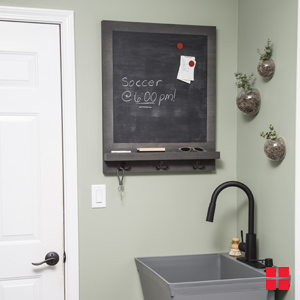 Magnetic Chalkdboard with Key Hooks