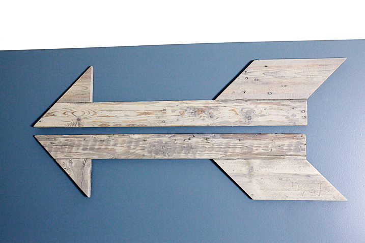 arrow made out of pallet wood wall decor