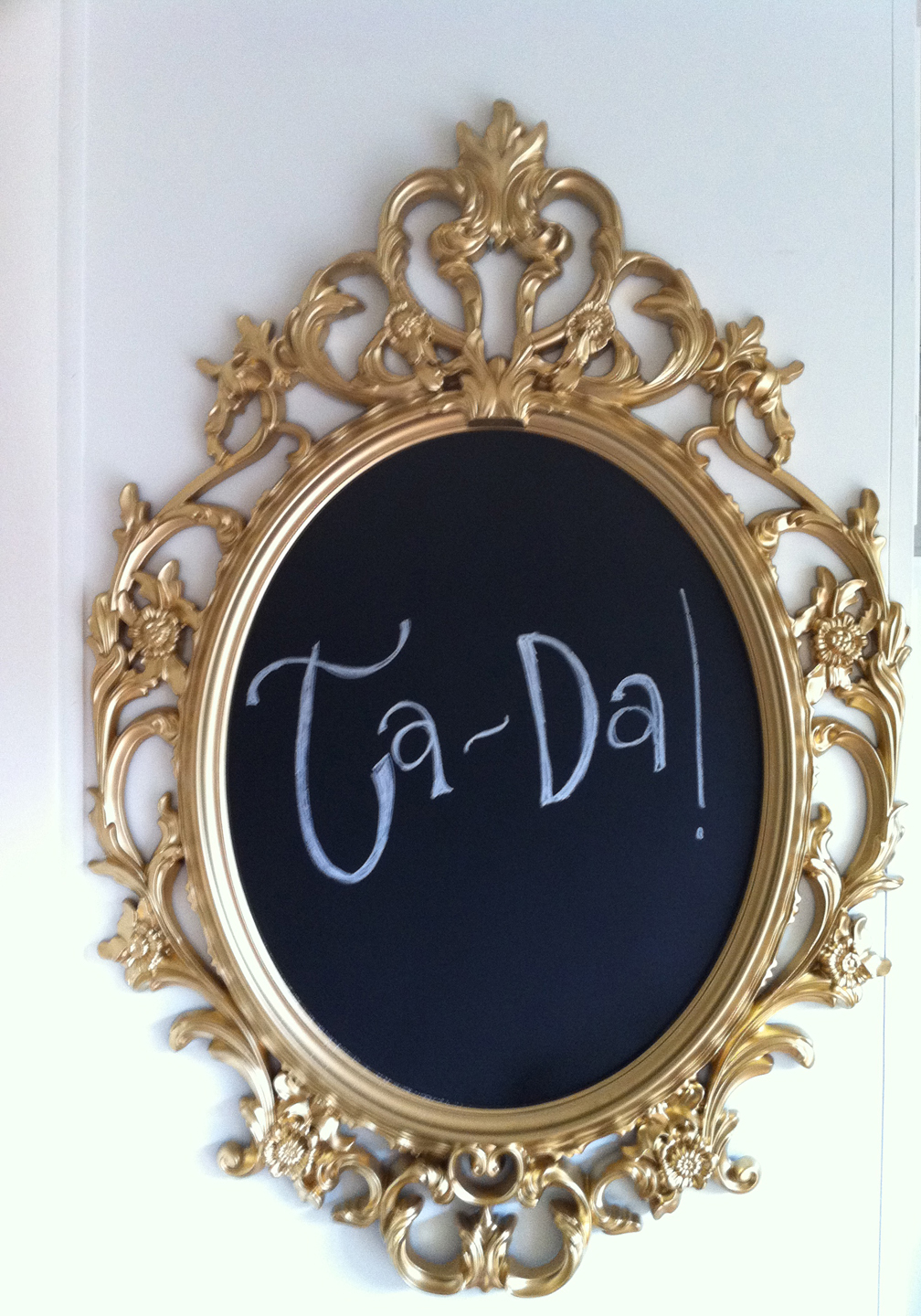 Magnetic Chalkboard Organizer after