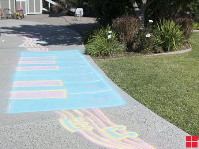 Spray Chalk Driveway Piano