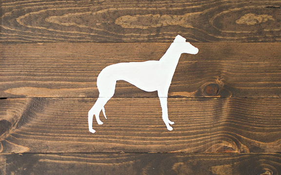 DIY Dog Silhouette Wooden Wall Art