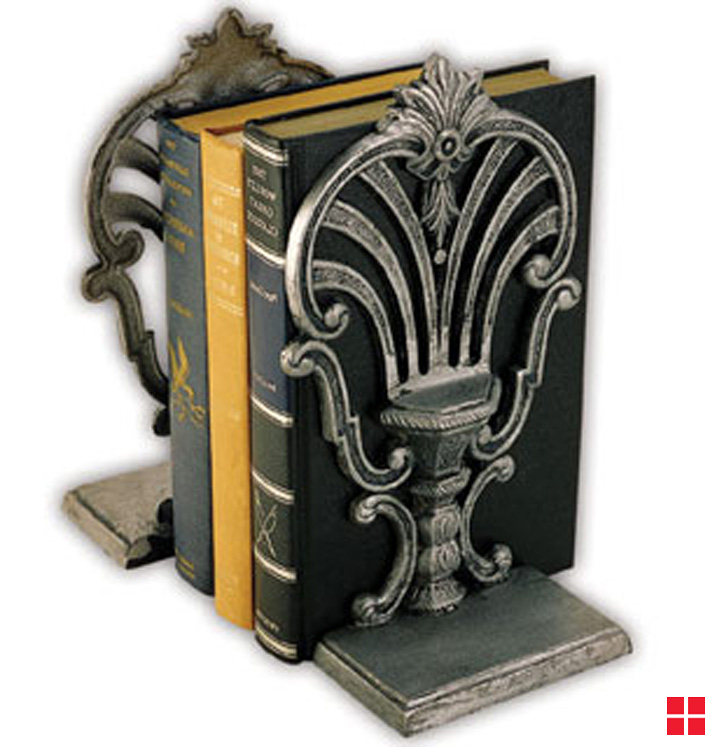 Painted book holders holding books