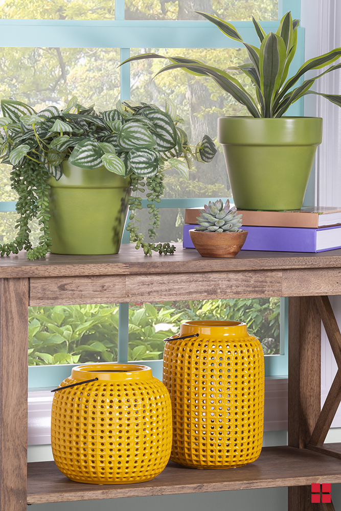 Spray Painted Lanterns