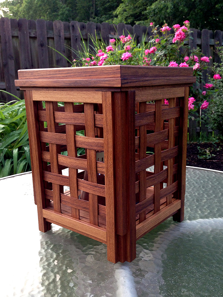 Outdoor Citronella Candle Teak Lantern