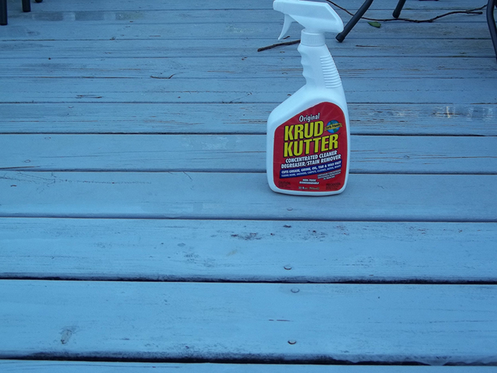 Deck cleaned of all dirt