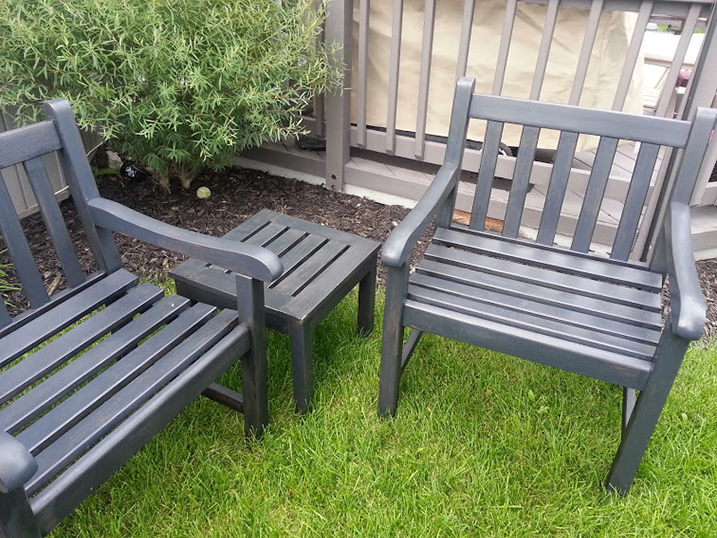 Aged Cedar Patio Furniture after