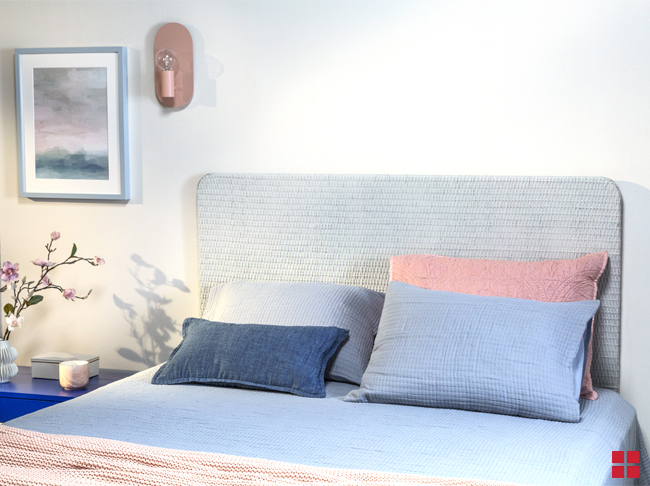 Easy Spray Painted Wicker Headboard