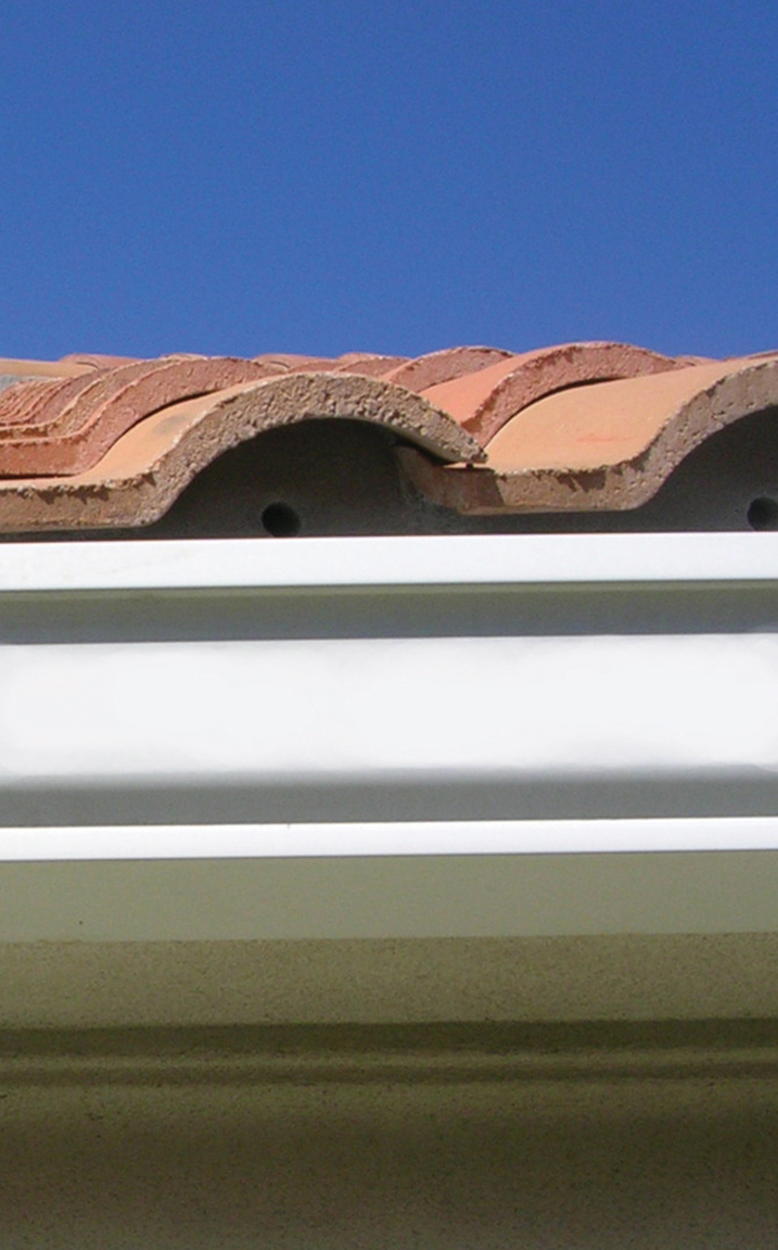 Gutter cleaned of all dirt