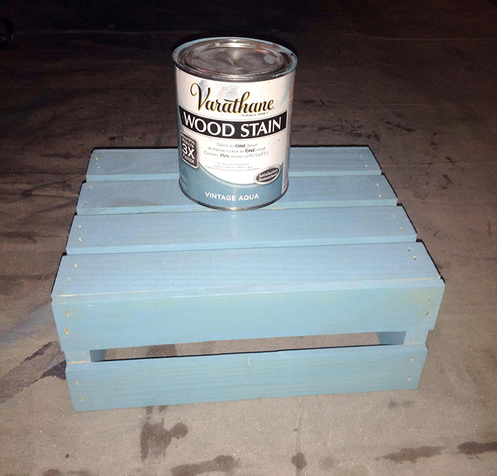 Bleached Blue Crate project