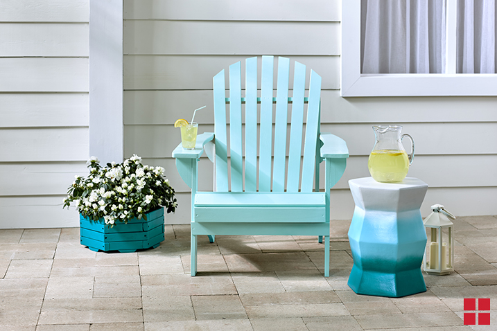 Bright Blue Spray Painted Adirondack Chair