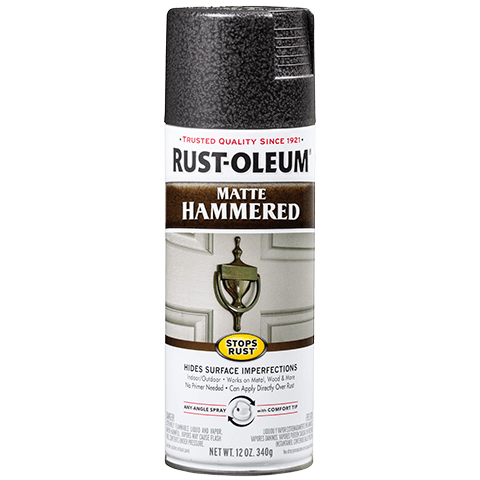 Stops Rust Hammered Spray Paint Black