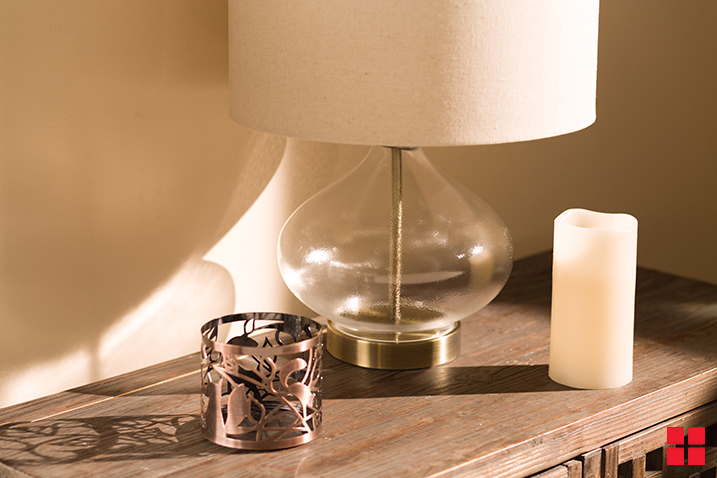 Rippled Glass Lamp