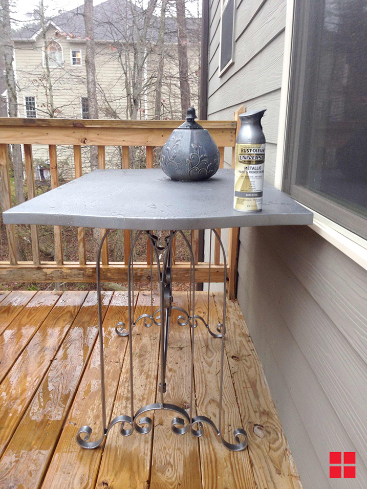 Outdoor table painted 