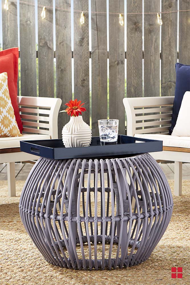 Silver Lilac Patio Table