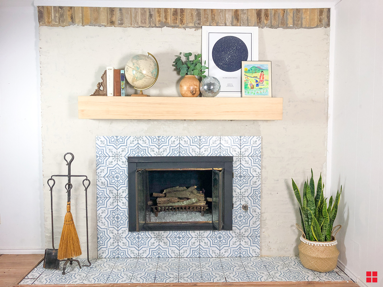 Venetian Plaster Fireplace 
