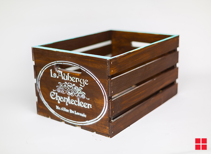 Decorative Stained & Stenciled Crate