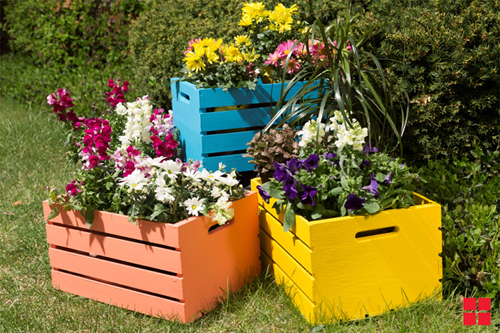 Wooden Crate Planters project