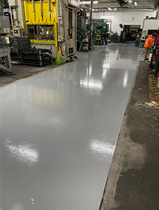 Manufacturing shop floor coated in 48 hours
