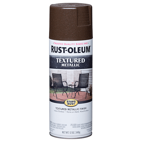 Stops Rust Textured Metallic Spray Paint Mystic Brown